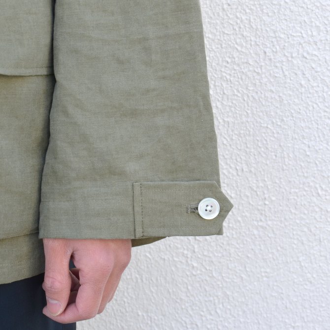 AURALEE(オーラリー)/ WASHED LINEN BIG FATIGUE JACKET -OLIVE GREEN- #A7SJ01LP(12)