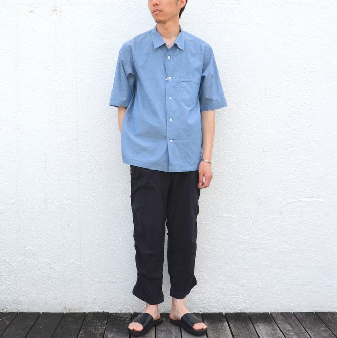 【17 SS】MARKAWARE(マーカウェア)/ OPEN COLLAR SHIRTS S/S -INDIGO- #A17B-03SH01B11(12)
