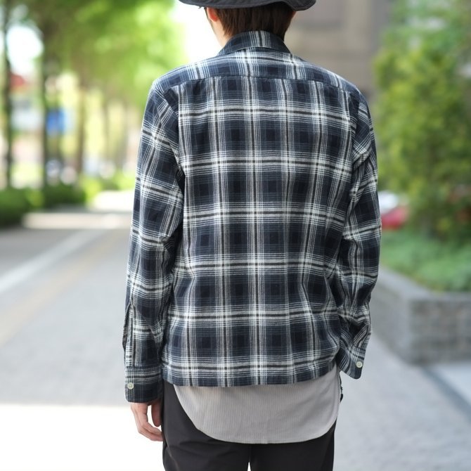 【2017 SS】South2 West8(サウスツーウエストエイト) Flannel 6 Pockets Classic Shirt -WHITE/BLACK- #VD791(12)