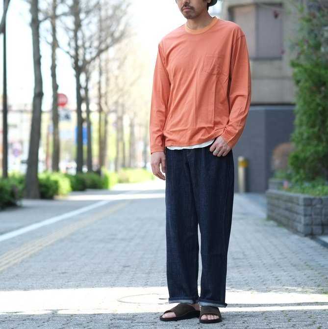【30% OFF SALE】【2017 SS】7 × 7 / seven by seven ( セブン バイ セブン ) T-SHIRT L/S -ORANGE - #SS2017-7x7TSL(12)