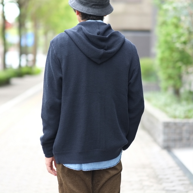 【30% OFF SALE】BROWN by 2-tacs (ブラウンバイツータックス) HOODIE -NAVY- #B18-KN005(12)