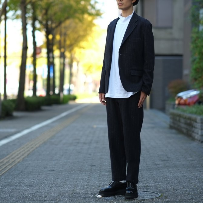 【30% OFF SALE】Graphpaper(グラフペーパー) / Waterproof Jersey Tapered Slack -NAVY- GM173-4002(12)