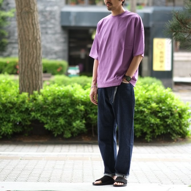 【2018 SS】AURALEE(オーラリー)/ SOFT CORD BIG TEE -PURPLE- #A8ST02MT(12)