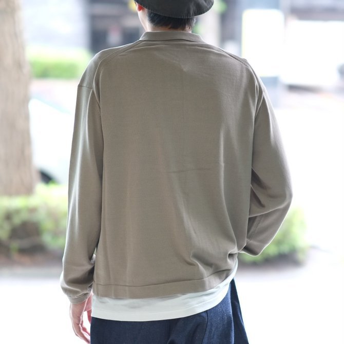 【2018 SS】crepuscule(クレプスキュール) Knit Shirt -Gray Beige- #1801-005(12)