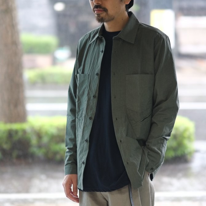 【30% off SALE】【2018 SS】FRANK LEDER(フランク リーダー) TRIPLE WASHED THIN COTTON SHIRT -KHAKI- #0216015(12)