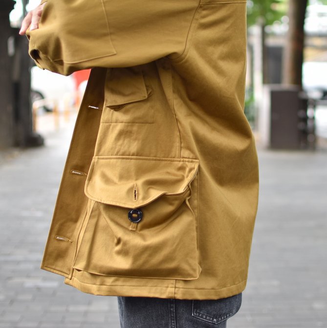 【30% OFF SALE】 MONITALY(モニタリー)/ MILITARY HALF COAT TYPE-B -VANCLOTH SATEEN KHAKI- #M24003(12)