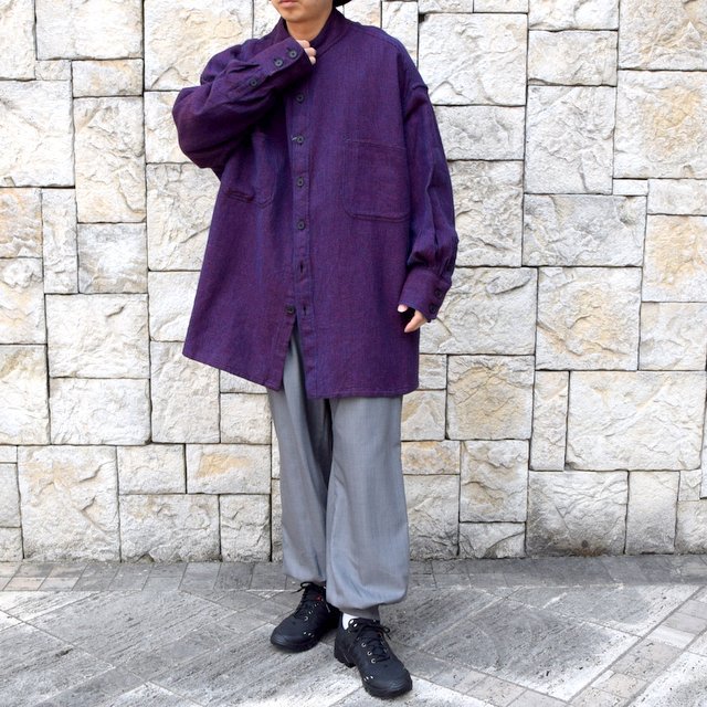 【2020 SS】HOMELESS TAILOR(ホームレステイラー)/ STAND COLLAR SHIRT -2色展開- #HTKS-003(12)
