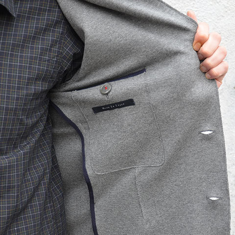 Harris Wharf London (ハリスワーフロンドン) Man Jacket Interlock -(140)middle grey- (13)