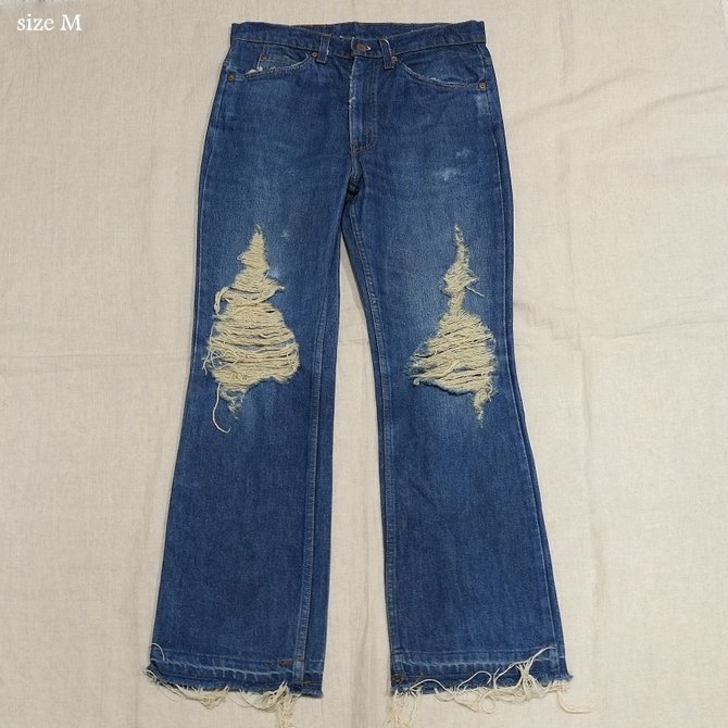 【30% off sale】7 ×7 / seven by seven ( セブン バイ セブン ) REWORK DENIM PANTS (DAMAGE PROCESSING) - INDIGO -(13)