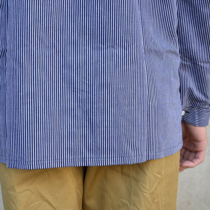 modAS(モダス) OLD GERMAN COTTON STRIPE PULLOVER FISHERMAN SHIRT -NAVY-(13)