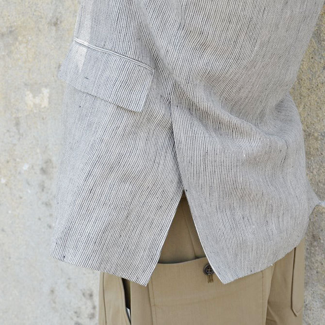 OLDMAN'S TAILOR(オールドマンズテーラ) 2Bストライプジャケット -GRY X NTL STRIPE-(13)