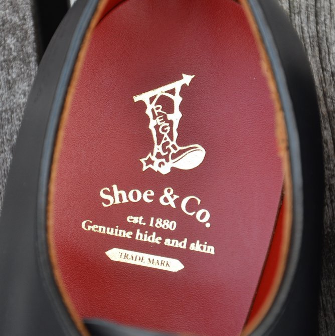 REGAL Shoe&Co.([K V[AhJpj[) NEW OBLIQUE PLAIN TOE SHOES -BLACK- #936S(13)