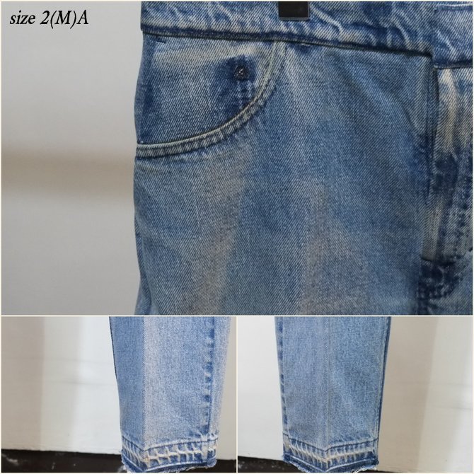 7 ×7 / seven by seven ( セブン バイ セブン ) REWORK DENIM TROUSERS - INDIGO - size 2(M)(13)