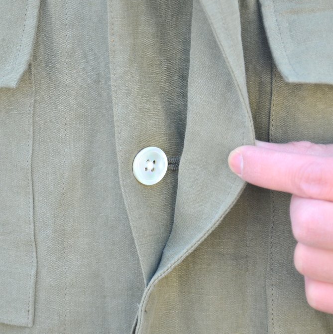 AURALEE(オーラリー)/ WASHED LINEN BIG FATIGUE JACKET -OLIVE GREEN- #A7SJ01LP(13)