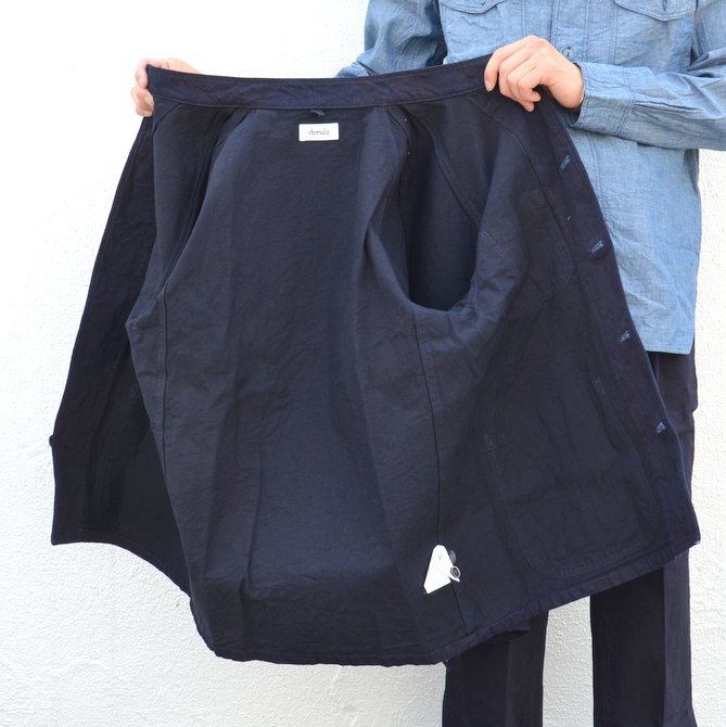 chimala(チマラ)/10OZ INDIGO X BLACK WEFT DENIM RAILROAD JACKET(UNISEX) -INDIGO- CS23-JT19(13)