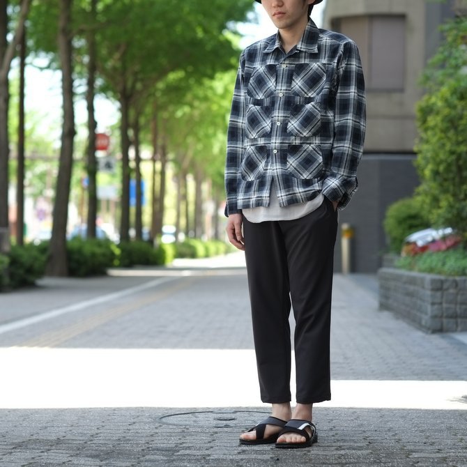 【2017 SS】South2 West8(サウスツーウエストエイト) Flannel 6 Pockets Classic Shirt -WHITE/BLACK- #VD791(13)