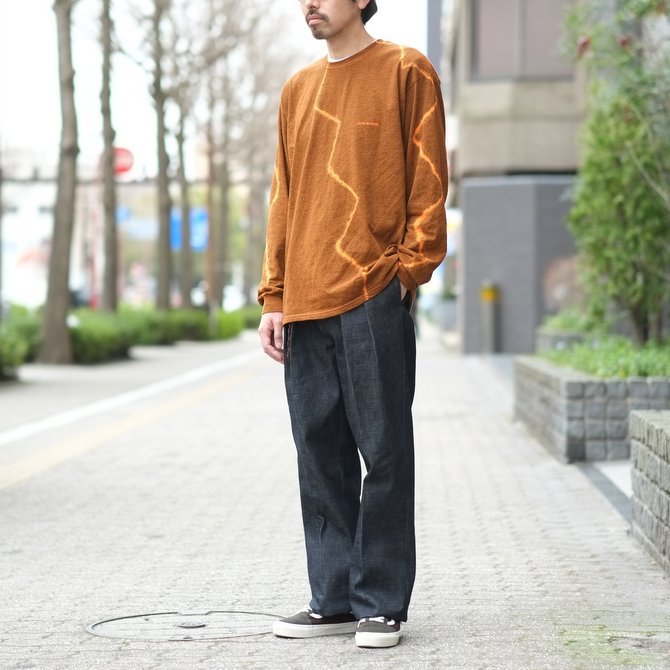 【30% off SALE】【2018 SS】7 × 7 / seven by seven ( セブン バイ セブン ) TIE-DYE T-SHIRT LS -ORANGE- #SBSS18TDTSL(13)