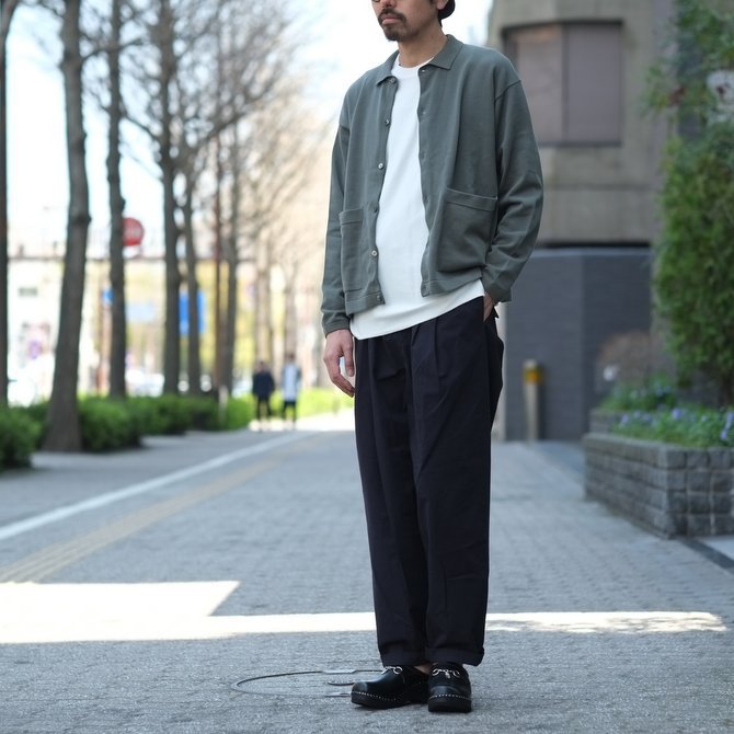 【2018 SS】crepuscule(クレプスキュール) Knit Shirt  -Green- #1801-005(13)