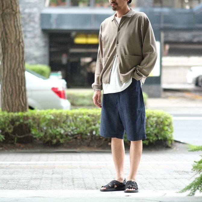 【2018 SS】crepuscule(クレプスキュール) Knit Shirt -Gray Beige- #1801-005(13)