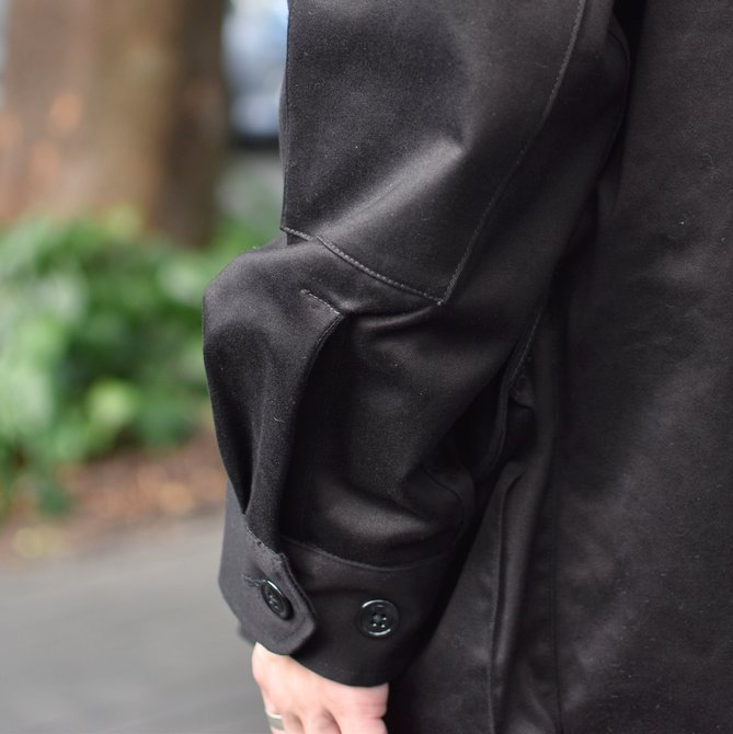 【30% OFF SALE】 MONITALY(モニタリー)/ MILITARY HALF COAT TYPE-B -VANCLOTH SATEEN BLACK- #M24003(13)
