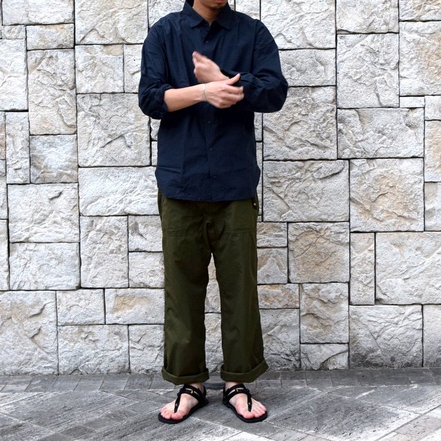 【2019 SS】YAECA(ヤエカ) コンフォートシャツ スタンダードロング L/S -NAVY- #19106(13)