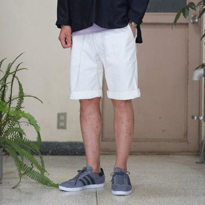 MASTER&Co.(}X^[AhR[) CHINO SHORTS with BELT -(80)WHITE-(1)
