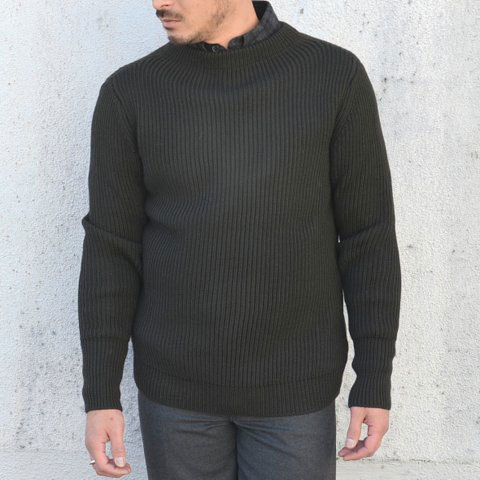 ANDERSEN-ANDERSEN(アンデルセン アンデルセン) SAILOR SWEATER CREW NECK(5Gauge) -Hunting Green- (1)