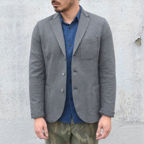 Harris Wharf London (ハリスワーフロンドン) Man Jacket Piquet -(140)middle grey- (1)