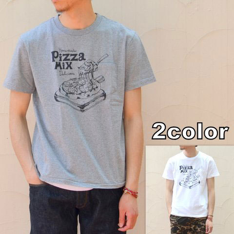 【30% off sale】FUNG(ファング) POCKET T-SHIRT(PizzaMix) -2色展開- (1)