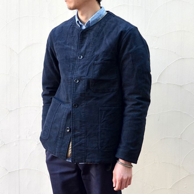 A VONTADE(ア ボンタージ) NO COLLAR COVERALL -BLACK-／acoustics Men's