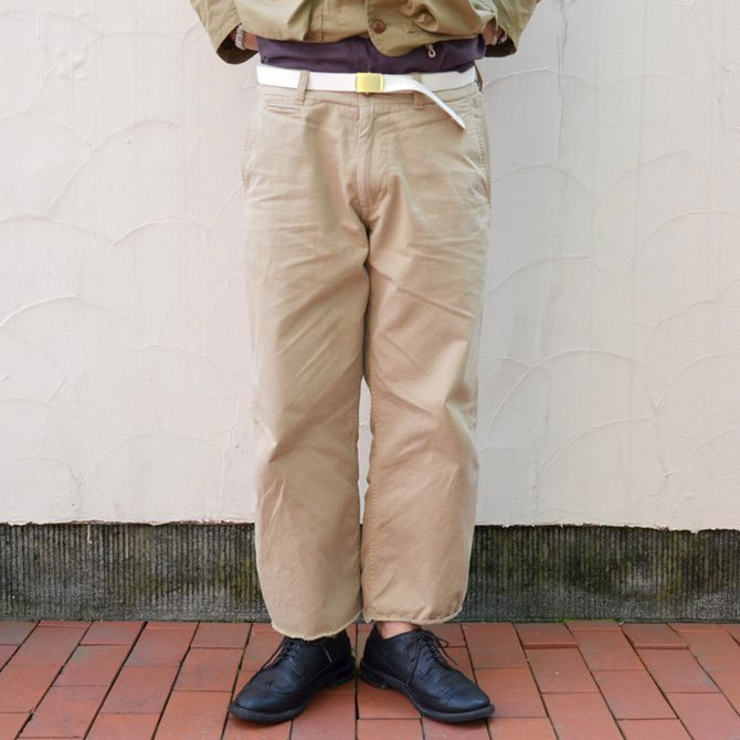 MASTER&Co.(}X^[AhR[) CUTOFF CHINO PANTS with BELT -(82)BEIGE-(1)