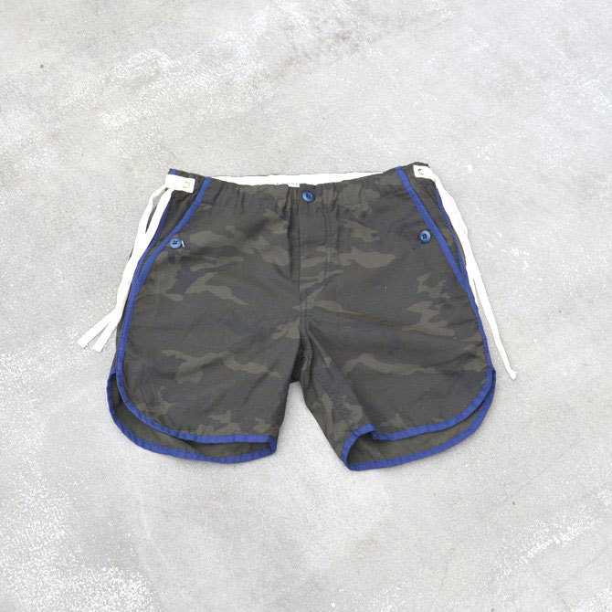 KENNETH FIELD (ケネスフィールド) TRACK & FIELDSHORTS -DARK CAMO-(1)
