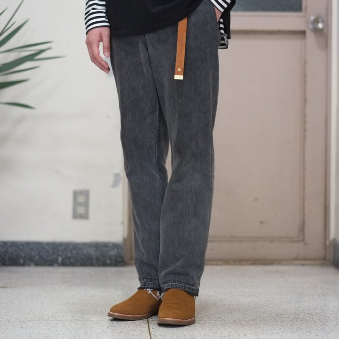 7 ×7 / seven by seven ( セブン バイ セブン ) REWORK DENIM TROUSERS - BLACK - size 2(M) (1)