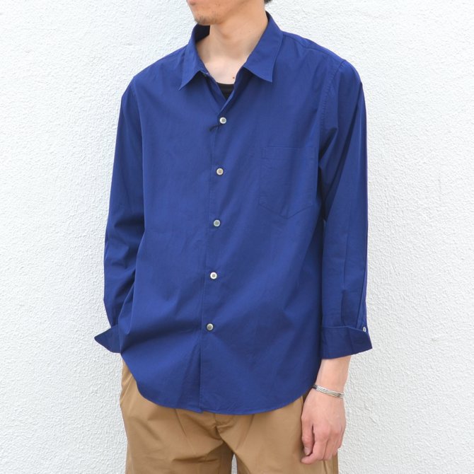 semoh(Z[)/ Regular collar Shirt -NAVY- #SA01-1-06(1)