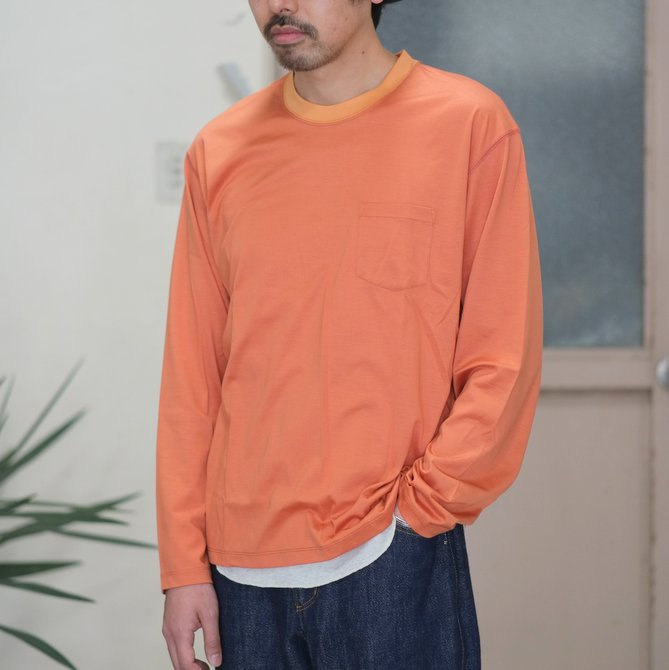 【30% OFF SALE】【2017 SS】7 × 7 / seven by seven ( セブン バイ セブン ) T-SHIRT L/S -ORANGE - #SS2017-7x7TSL(1)