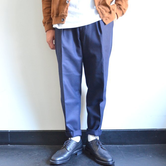 【17 AW】 MARKAWARE(マーカウェア)/ FRONT PLEATS PEGTOP -NAVY- #A17C-08PT01C(1)