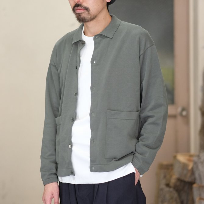 【2018 SS】crepuscule(クレプスキュール) Knit Shirt  -Green- #1801-005(1)