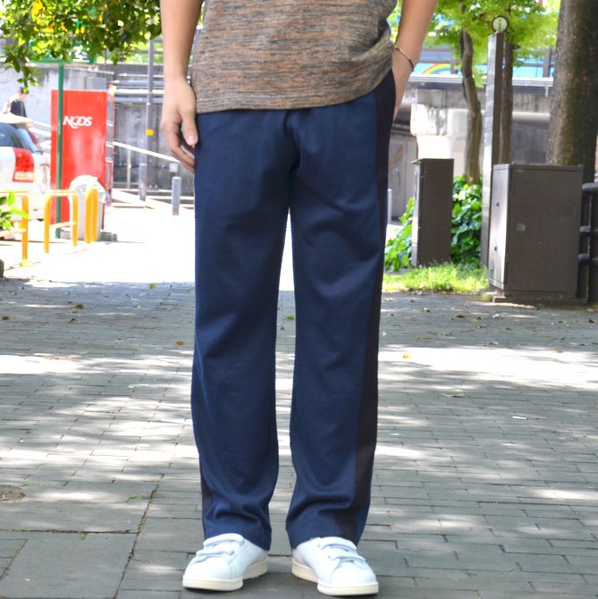 y40% OFF SALEz ts(s) (eB[GXGX) Smooth Cotton Terry Jersey Asymmetry Line Track Pants -(28)Dark Navy #ET38XC10(1)