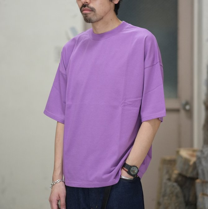 【2018 SS】AURALEE(オーラリー)/ SOFT CORD BIG TEE -PURPLE- #A8ST02MT(1)