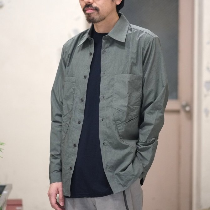 【30% off SALE】【2018 SS】FRANK LEDER(フランク リーダー) TRIPLE WASHED THIN COTTON SHIRT -KHAKI- #0216015(1)