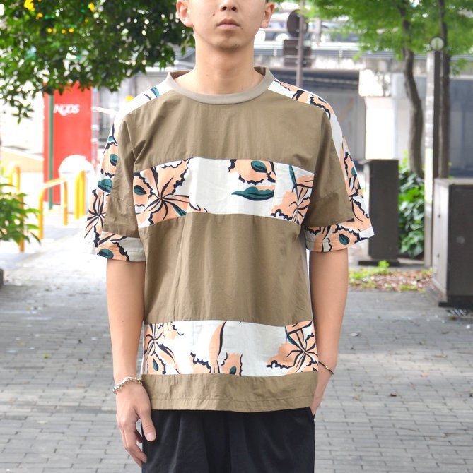 【40% OFF SALE】SLOWGUN(スロウガン)/ プリティッシュPTマテ布帛TEE -(A)BEIGE- #380906(1)