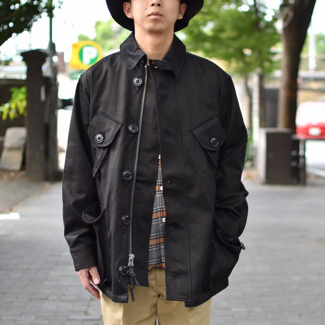 【30% OFF SALE】 MONITALY(モニタリー)/ MILITARY HALF COAT TYPE-B -VANCLOTH SATEEN BLACK- #M24003(1)