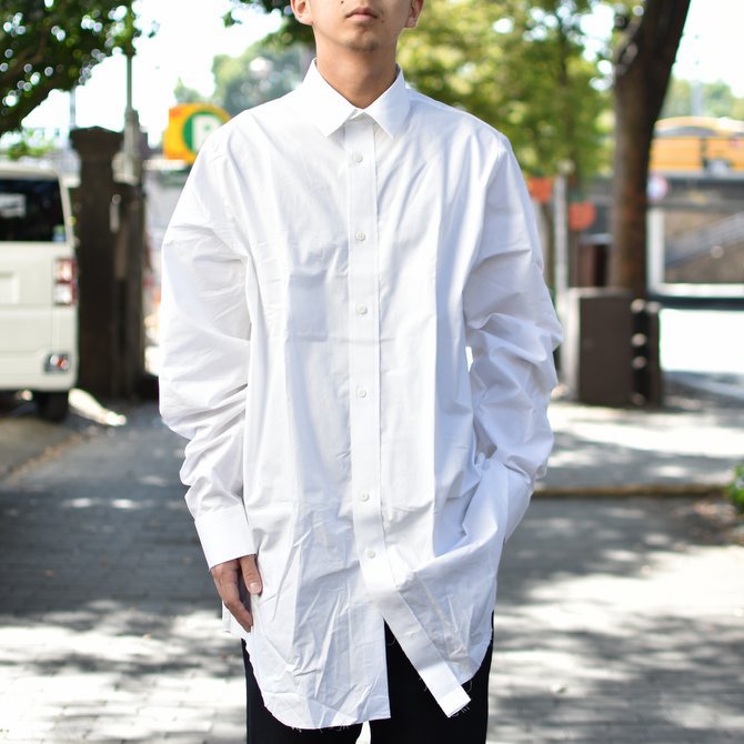 【2018 AW】 CAMIEL FORTGENS(カミエル フォートゲンス)/LONG SHIRT SHIRTING -WHITE- #CAMIEL-634(1)