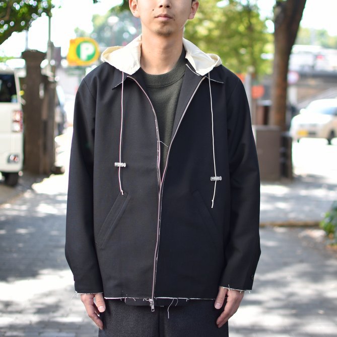 【2018 AW】 CAMIEL FORTGENS(カミエル フォートゲンス)/HOODED SIMPLE JACKET -BLACK- #CAMIEL-683(1)