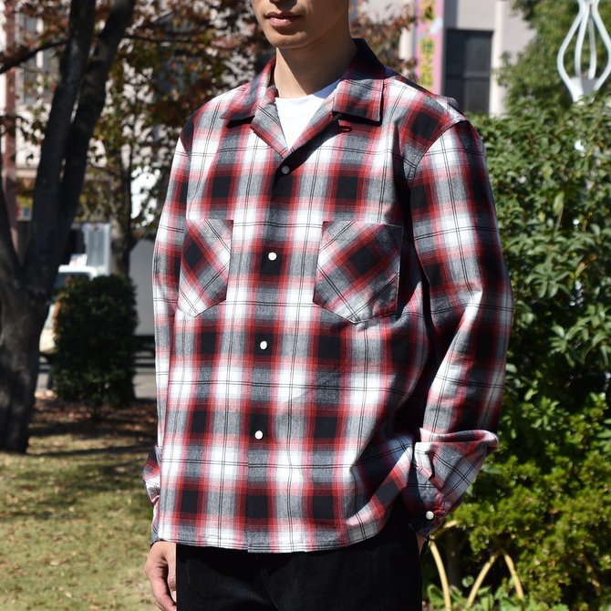 【40% off sale】【2018 AW】TAKAHIRO MIYASHITA The SoloIst.(タカヒロミヤシタ ザ ソロイスト) Work Shirt -BLACK x RED- #sws0011baw18(1)