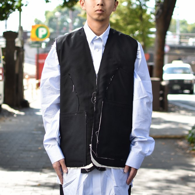 【2018 AW】 CAMIEL FORTGENS(カミエル フォートゲンス)/FISHERMAN VEST -BLACK- #CAMIEL-06.02.01(1)