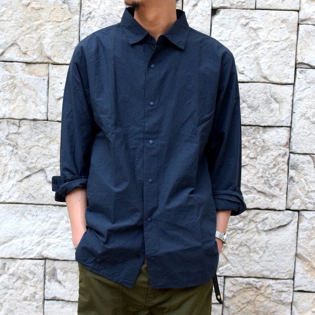 【2019 SS】YAECA(ヤエカ) コンフォートシャツ スタンダードロング L/S -NAVY- #19106(1)