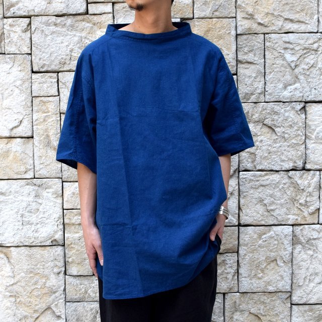 【2019 SS】MITTAN(ミッタン)/ 竹プルオーバー ロング -藍- #SH-18C(1)