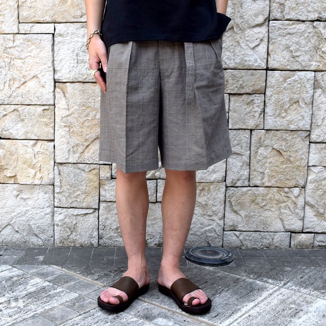 【30% off sale 】KAPTAIN SUNSHINE (キャプテンサンシャイン)/ Riviera Gurkha Shorts -GREN PLAID- #KS9SPT04(1)