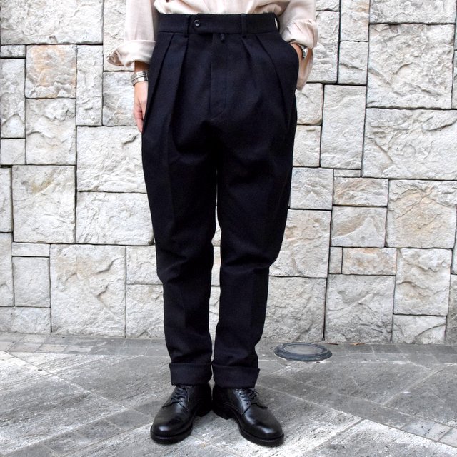 y30% off salezy2019 AW z MARKAWARE(}[JEFA)/CLASSIC FIT TROUSERS -NAVY- #A19C-06PT02C(1)